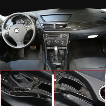 Carbon Fiber Štýl ABS Riadiť Koleso Radenie dekoratívne Výbava samolepky Príslušenstvo Pre BMW X1 E84 2011 2012 2013