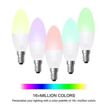 E14 B22 tuya inteligentný život WiFi žiarovky, 6W RGB led žiarovka stmievateľné multicolor žiarovky Alexa Domovská stránka Google Voice Control DROPSHIP