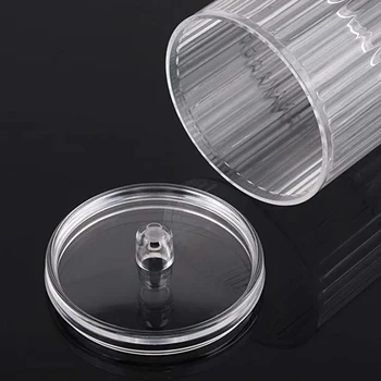 Kozmetické Úložný Box Akryl Organizátor Kúpeľňa Jar Multifunkčné Kolo Qtip Kontajner Make-Up Vaty Šperky Držiteľ Candy