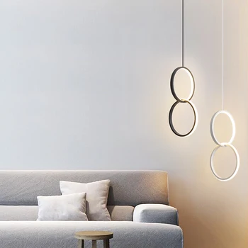 LED Prsteň prívesok lighs minimalistický tvorivé osobné jedáleň, kuchyňa, schodisko, spálňa, nočné lampy