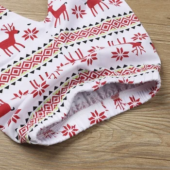 Vianočné Batoľa Dievča Oblečenie, 2 ks Súpravy Bavlna Cartoon Zvierat Elk Dlhý Rukáv T-shirt Topy+tlač Nohavice chlapčeka Oblečenie 0-3Y