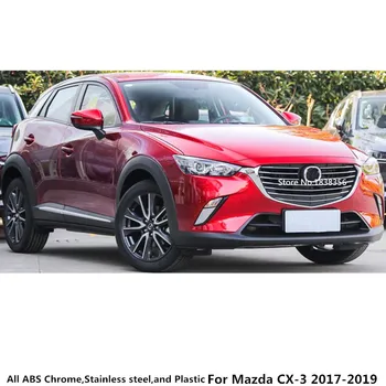Pre Mazda CX-3 CX3 2017 2018 2019 2020 Telo Predné Hmlové Svetlo Lampy Detektor Rám Stick Obočia, ABS Chrome Kryt Výbava Stick Časť