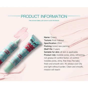 Tvár Primer Krém na Bielenie Hydratačné Korektor na Tvári Základný make-up Kozmetika SSwell
