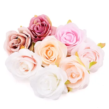 30pcs 8 cm White Rose Umelého Hodvábu Kvet Hlavy DIY Kvetinové Steny Svadobné Dekorácie, Doplnky Scrapbooking Plavidlá Falošné Kvety