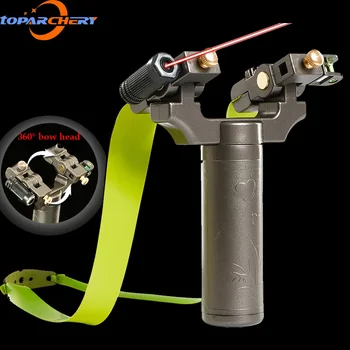 Profesionálne Prak Pre Lov S Laserom Výkonný Prak S Gumičkou 100 Oceľové Guľôčky Iron Man 360 Prak Vonkajšie