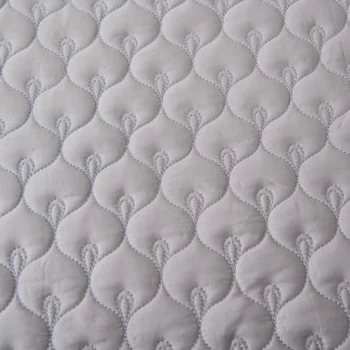 Bavlna Prešívaný prehoz cez posteľ Sivá 3/5-Kusy Farbou Elegantné Stitched Posteľ šíriť Prešívaný Prehoz Posteľ Kryt King size Queen