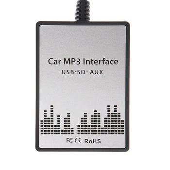 OOTDTY USB, SD, AUX Auto Hudby vo formáte MP3 CD Menič Audio Adapte Pre Peugeot 307 407 Citroen C4 C5 RD4 12PIN Rozhranie CD Kvalite