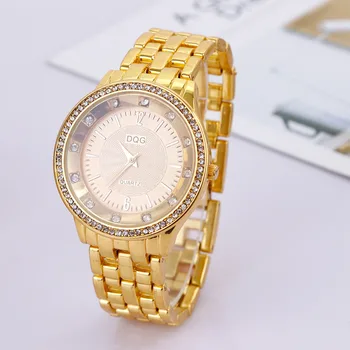Relogio Masculino Luxusné značky DQG Striebro Quartz hodinky crystal Veľký Ciferník Hodiniek Mužov z Nehrdzavejúcej Ocele sledovať kapela Reloj Hombre