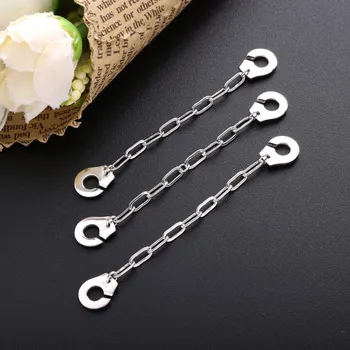 Slovecabin Populárne 925 Sterling Silver Chain Menottes Bague Handcuff Prstene Pre Ženy & Mužov, Jemné Šperky, Takže Strany Krúžky