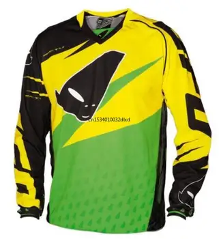 FXR MTB MotoCross Jersey MX BMX Off-Road Motocykel Závodná Dlhý Rukáv T-shirt Yamaha Moto GP Racing Nosiť Čierny Dres