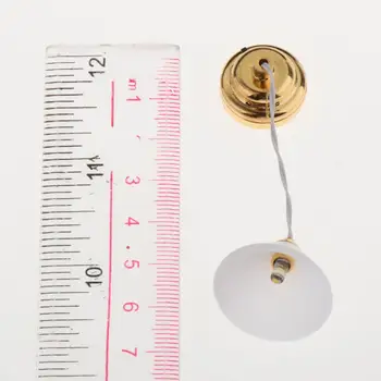 Bábiky Dom Miniatúrne 1:12 Lampa Na Batériový Led Moderné Stropné Svetlo (Teplé Svetlo)