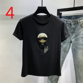 2020summer t-shirt pánske telo tričko jednofarebné bavlnené oblečenie klesnutie tričko, polovičný rukáv tide