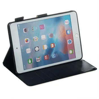 Maľované Prípad Tabletu Apple iPad Mini 1 2 3 4 5 Smart Cover Cute Cat Flip Stojan PU Koža Kože Funda Pre Mini 5 7.9 