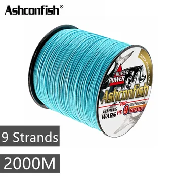 Kolo 9Strand pe drôt vlasec 2000 M slané more, rybolov string 15-310LBS 0.14 0.23 mm mm 0.68 mm 0,75 mm 0.80 mm 1.0 mm závit