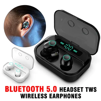 1 Pár Bluetooth 5.0 Headset TWS Bezdrôtové Slúchadlá Mini Handsfree Slúchadlá Bezdrôtové Stereo Slúchadlá Slúchadlá