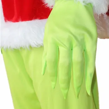 Anime Ako Grinch Ukradol Vianoce Cosplay Kostýmy Grinch Deti, Dospelých Top+Nohavice+Hat+Rukavice+Topánky Strany Maškaráda Oblek