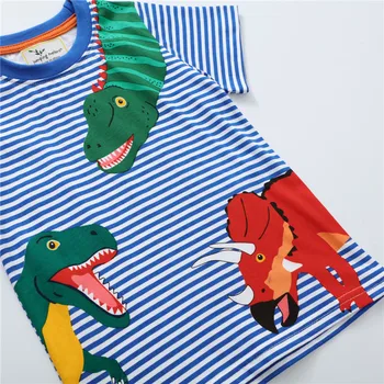 Skákanie Metrov Lete Dinosaurov tričká pre Chlapcov, Dievčatá Módne Deti Oblečenie Tričká Topy Detská tričká Bavlnené Kostým