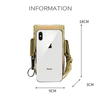 Multifunkčné kamufláž veľká-kapacita mobilný telefón v taške, outdoorové športy taktické vrecká, voľný čas karty, mince kabelku Nylon tašky