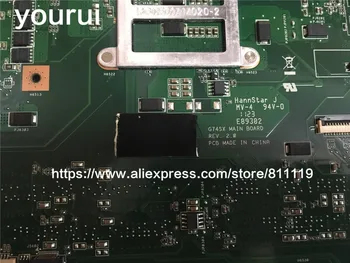 Yourui Pre ASUS G74SX Notebook doske REV.2.0 DDR3 PGA989 2D konektor HM65 GT460M Test dobré