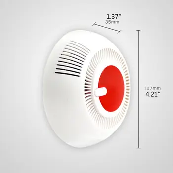 Nezávislé Dymový Požiarny Poplach Home Security Bezdrôtový Detektor Dymu, Alarm Dymový Granát Detektor Dymu