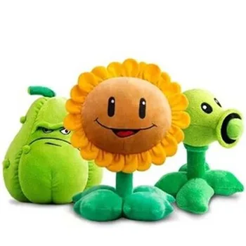 30 cm Cartoon Rastlín Plnené Slnečnice Zelená Tekvica Peashooter Pea Oblečenie pre Bábiky pre Dieťa Zeleniny Dieťa je Hračka