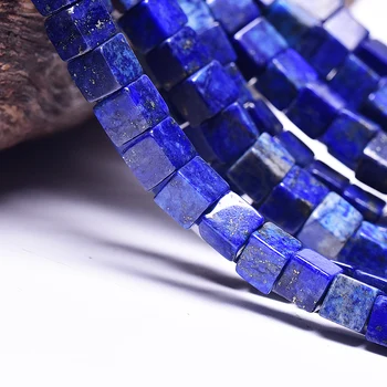 Prírodné Lapis Lazuli Námestie Kamenné Voľné Korálky 38cm a Oblasť činnosti 4mmx4mm Pre Šperky, Takže Fit Diy Náramok