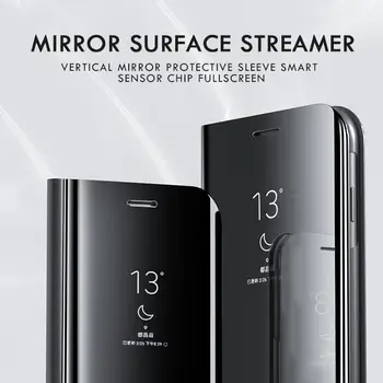 Luxusné Smart HD Zrkadlo Zobraziť Flip Telefónu Prípade Pre Xiao 10 9 8 Redmi Poznámka 4 5 6 7 8 Pro Anti-scratch Telefón Prípade
