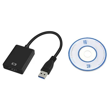 Vysokorýchlostné USB 3.0 1080P na HDMI Prevodník Video Adaptér Mužov a Žien HDTV Projektor pre Domáce Počítačovej Bezpečnosti Časti
