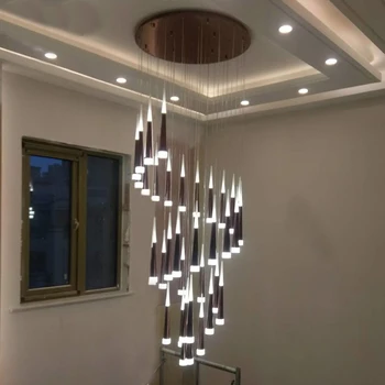 1-36 hlavy viedli schody prívesok svetlá moderné hliníkové Akryl lampbody visí lampa obývacia jedáleň, kuchyňa pozastavenie svietidlo