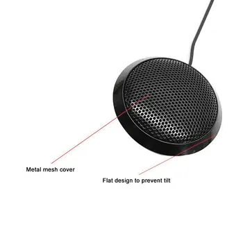 Stereo Všesmerového Vyzdvihnutie Kondenzátora Mikrofón Mic USB Konektor pre Hlasový Chat Zhromaždenia Obchodnej Konferencie Ploche Počítača