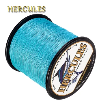 Hercules vlasec PE 100 M-2000 M Modrá 4 Pramene Pletená vlasec Kapor Super Silné Morské Pesca Ryby Mora Vissen Kábel