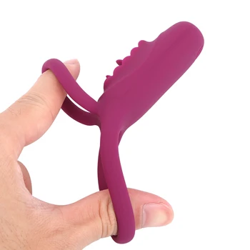 IKOKY Duálny Vibračný Penis Krúžok USB Nabíjanie Sexuálne Hračky pre Dospelých Pár 10 Frekvencia Oneskorenie Ejakulácie Mravnosť Klietky