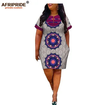 Afripride afriky šaty pre ženy na mieru nad koleno dĺžke lete ženy bavlny-line šaty A1925049