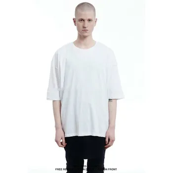 2018 nové značky hip-hop tuhé t-shirt nadrozmerná Rozšírené hip hop tričko Bavlna plus veľkosť streewear tričko hiphop Swag