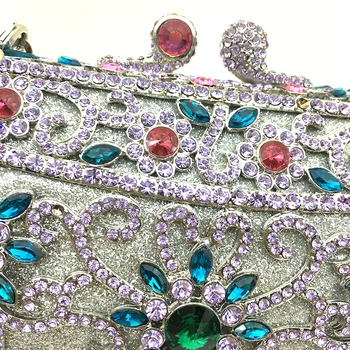 Luxusný dizajn, elegantné svadobné svadobné party peňaženky ženy diamanty spojok drahokamu taška spojku kryštálom
