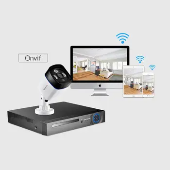 AZISHN H. 265 IP Kamera 1080P Bezpečnostné Vonkajšie Nepremokavé 2MP Nočné Videnie CCTV Video Siete Cam 48V POE Voliteľné