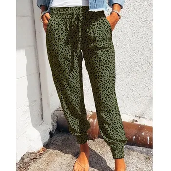 Harajuku Joggers Leopard Tlač Bežné Nohavice Širokú Nohu, Tepláky Ženy Nohavice Plus Veľkosť Vysoký Pás Nohavice Streetwear 5XL