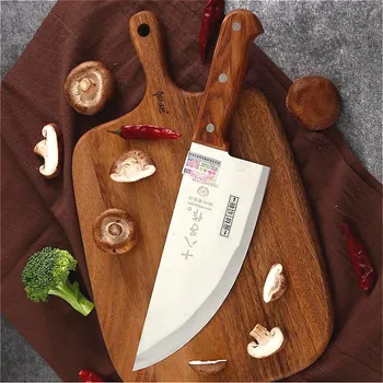 SHI BA ZI ZUO W301 7.7-palcový kuchynský nôž 30cr13 nehrdzavejúcej ocele červené drevo rukoväť vysokej kvality Čínskych kuchárov chopper