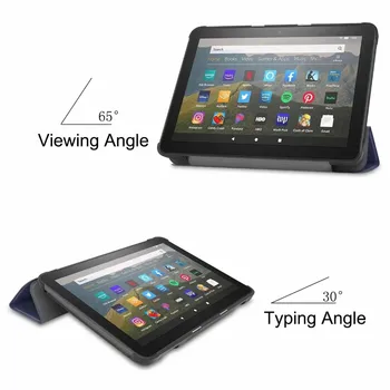 Puzdro Pre Amazon Kindle Fire HD 8 Plus 2020 Tablet Kryt Pre Fire HD 8 palcový 2020 Prípade Magnetické Smart Kožený Ochranný obal+Pero
