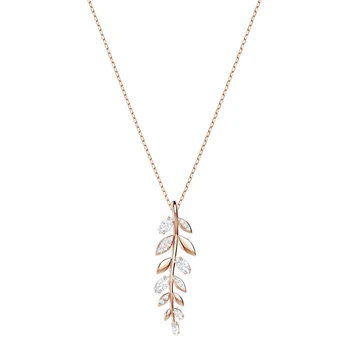 Móda Fewelry SWA 1:1 Vysokej Kvality Nádherné Čaro Leaf Prívesok v Tvare Šperkov Náhrdelník Darček Pre Ženy