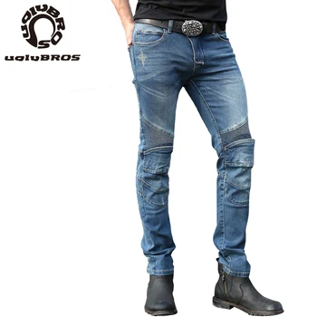 Uglybros Featherbed Jeans pánske Motocykel džínsy 3 farby motocyklové nohavice ochranné moto Motokrosové nohavice veľkosť 28-44