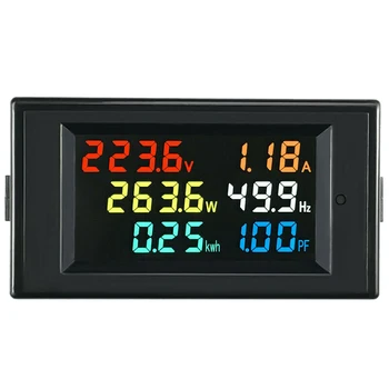 6 v 1 AC Monitor D69-2058 Digital AC Napätia a Prúdu Frekvencia Faktor elektromerom Multi-Funkcia Power Monitor