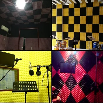 12pcs zvukovú izoláciu Pena Studio Akustické Panely Studio Pena 33*33*3 cm Zvukotesné Absorpcie Liečba Panel