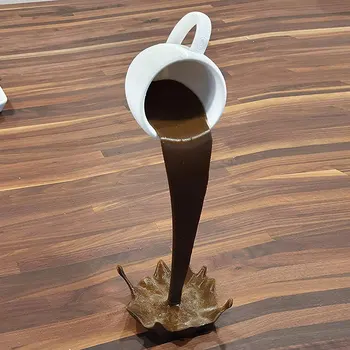 25 cm Plávajúce Rozliatiu Šálku Kávy Socha Kuchyňa Decor Rozliatiu Magic Liatím Splash