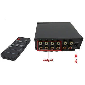 Lusya 2 Vstup 4 Výstup Lossless Audio Rozdeľovač Audio Signálu, Prepínač Prepnúť Splitter Voliča s napájaním T1341