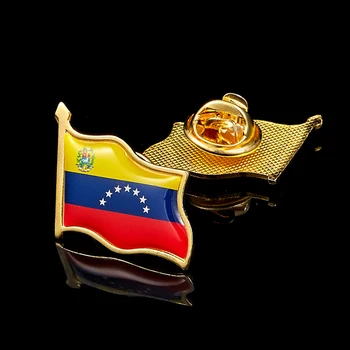 10PCS/Set Venezuela Módne Vlajka Pin Brošňa Mávali Národnej Vlajky Štýl Vlajka Odznak Brošňa W/ Butterfly Klip Kolíkmi