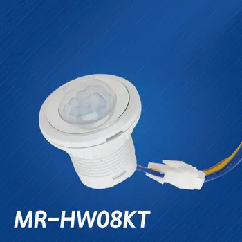 40 mm LED PIR Detektor Infračervený Snímač Pohybu Spínač s časovým Oneskorením, Nastaviteľné