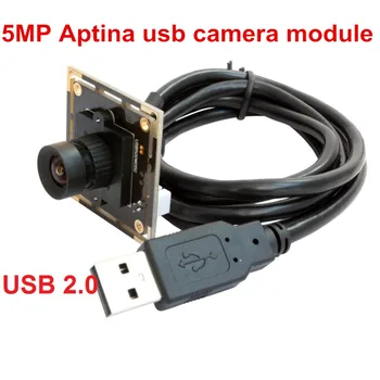 2017 nové 5mp 2592 X 1944 Vysokej Rýchlosti Aptina MI5100 HD formáte mjpeg 30fps na 1080P 100degree bez skreslenia objektívu usb Cmos Kamera Modul