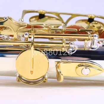 Jupiter JTS-1100SG Značky Bb Tenor Saxofón Mosadz Striebro Pozlátené Telo Zlato Lak Tlačidlo B Ploché Sax Nástroj S Plátno Prípade