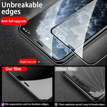 3KS Úplné Pokrytie Tvrdeného Skla pre iphone 6 6 7 8 Plus SE 2020 X XS 11 Pro Max Screen Protector Ochranná GlassFront Film